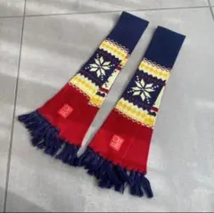 オーシャンパシフィック　マフラー2枚セット　カラフル雪の結晶ニットマフラー