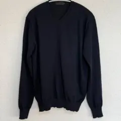 COMME CA DU MODE ネイビーニット Lサイズ