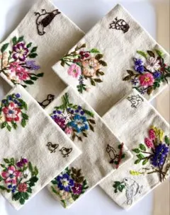 ハンドメイド ✳︎ コースター ✳︎ 布製 ✳︎ 5枚セット✳︎ テーブル用品 ✳︎40