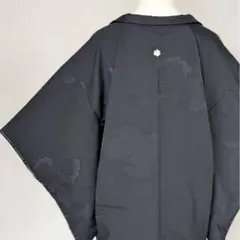 【未使用品】羽織 着物ジャケット 和洋折衷 ユニセックス 和モダン 黒 シルク