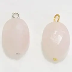 天然 ローズクォーツ チャーム ネックレス ピアス イヤリング オーダーページ