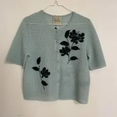 【新品未使用】シビラ　2026年春夏ご特別予約会フラワー刺繍半袖カーディガンのサムネイル
