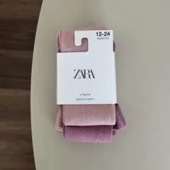 【新品未使用】ZARA ベビー タイツ 2足セット 12-24ヶ月 92cmのサムネイル