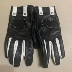 ミポリン様へ Harley-Davidson レザーグローブ 黒/白