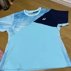 値下げYONEX バドミントンシャツ 水色/紺 JP Oレディース