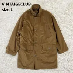 【VINTAIGECLUB】スタンドカラーコート ジップアップ フード付き【L】