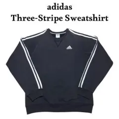 00s adidas 3ライン 前Vスウェット パフォーマンスロゴ刺繍