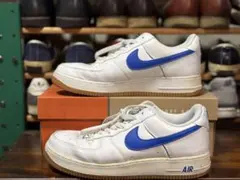 Nike Air Force 1 ホワイト/ブルー　28cm 使用少なめ　箱付き