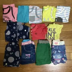 90cm子供用夏物まとめ　半袖Tシャツとショートパンツ12枚セット