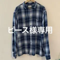 TOWNCRAFT ペニーズ　L ブルー オンブレチェックシャツ