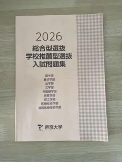帝京大学 入試問題集 総合型選抜 学校推薦型選抜 2026