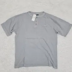 【タグ付き未使用】ダブルティー　ピグメントヘンリーT　半袖Tシャツ　ロゴ刺繍　M