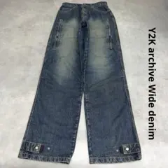パンツ XU damage wide denim y2k grunge archive XU damage wide denim y2k grunge archive - メルカリ
