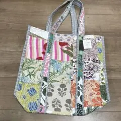 RMAF インド綿　パッチワークトートバッグ