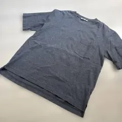 UNIQLO.U.メンズ.無地.コットンTシャツ.チャコールグレー.L.綿100