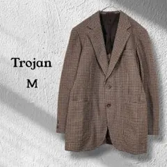 トロージャン ハウンドトゥース柄 千鳥格子 テーラード ジャケット 大丸 ウール