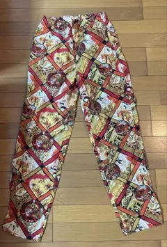 4363 派手柄　パンツ　金色