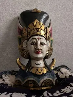 呪物　ネパール・インド北部　木彫り女性像（ヴィンテージ民芸品）プリミティブアート 呪物 ネパール・インド北部 木彫り女性像（ヴィンテージ民芸品