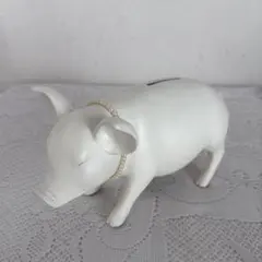 SETO CRAFT 白い豚の貯金箱 豚に真珠♡のサムネイル