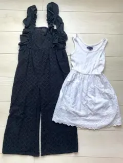 レースロンパース&裾レースタンクセット　120cm gapしまむら　バースデイ