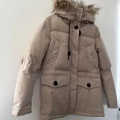 【美品】RIKKAベージュ ファー付きダウンジャケット