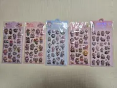 ラブブ風　3D　立体シール　5枚セット