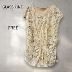 GLASS LINE＊レース 半袖 【F】カットソー ベージュのサムネイル