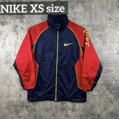 NIKE ナイロンジャケット 刺繍ロゴ XS 赤　ネイビー　ナイキ　150cm