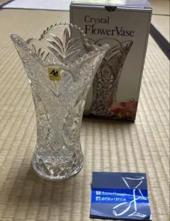 ADERIA CRYSTAL 花瓶 24% クリスタルガラス 高さ約21㎝のサムネイル