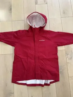 mont-bell レインコート レッド　キッズ　110cm