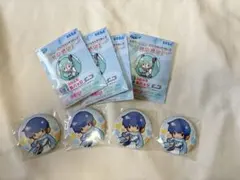 セガ　ラッキーくじ　ピアプロキャラクターズ　KAITO缶バッジ4点