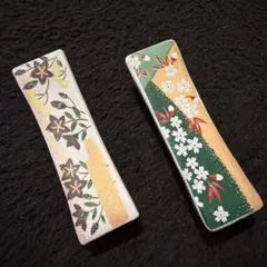 未使用保管品✨京焼 清水焼 春仙 船形雲錦 箸置き 単品✨箸置 箸おき 桜 紅葉 未使用保管品✨京焼 清水焼 春仙 船形雲錦 箸置き 単品✨箸置 箸おき