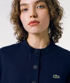 ラコステ　ドルマンスリーブクルーネックスウェットカーディガン レディース　34