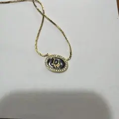 Christian Dior ロゴ ネックレス ゴールド