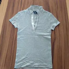 Ralph Lauren ストライプ ハイネックポロシャツ S