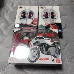 真骨彫製法仮面ライダー旧2号&1号&s.h.figuarts旧サイクロン号セット