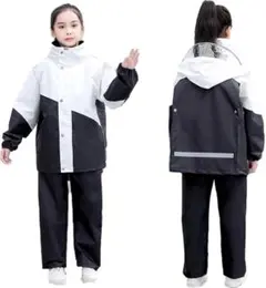 レインコート キッズ子供用 合羽 上下セット　130〜140cmサイズ