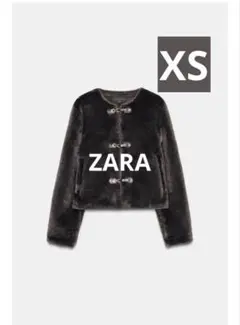 ZARA　トグルボタンフェイクファージャケット　XS 美品