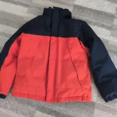 オレンジと紺のダウンコート　UNIQLO　ユニクロ