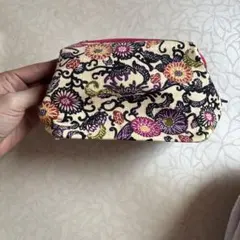 花柄布製ポーチ　沖縄