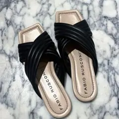 FABIO RUSCONI ファビオルスコーニ スクエア　サンダル 38 美品