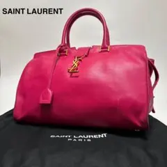 値下げ！【美品】イヴサンローラン カバス 2way Yライン 金具 レザー 赤 2025年最新】サンローラン カバスの人気アイテム - メルカリ