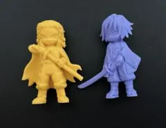 鬼滅の刃　煉獄杏寿郎　冨岡義勇　ゴム　フィギュア