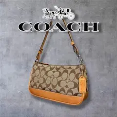 【極美品】COACH コーチ アクセサリーポーチ 6094 シグネチャー 総柄