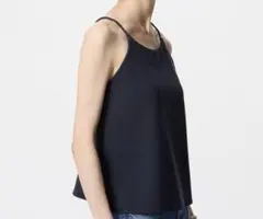 【着用回数２回】クレープジャージーブラキャミソール ネイビー