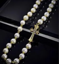 LALIQUE ラリック ネックレス 十字架 クロス ペンダント ブルー クリア