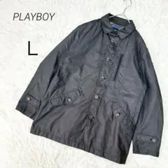 プレイボーイ VIP ミリタリー調ジャケット スエード風 ビッグシルエット L