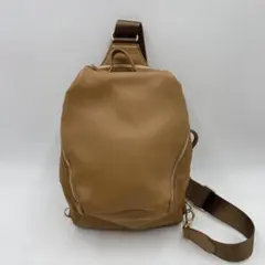 【超美品】box21 ナイロン×牛革 リュックサック バックパック キャメルのサムネイル