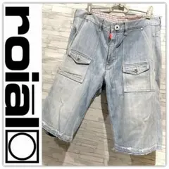 ROIAL ロイアル 切りっぱなし カットオフ ハーフパンツ デニム 32 Lのサムネイル