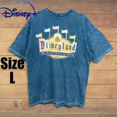 US古着 Disneyland 公式 Tシャツ L ミネラルウォッシュ ブルーのサムネイル
